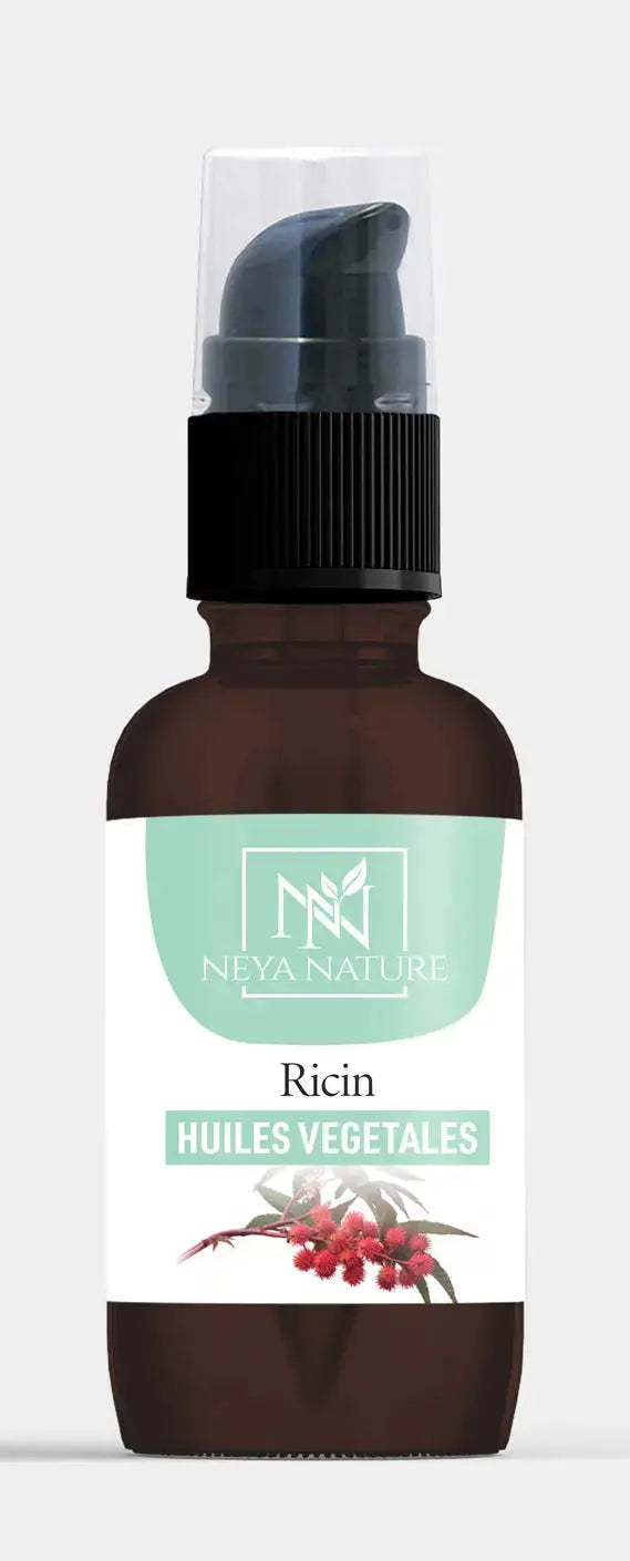 huile végétale ricin bio flacon pompe en verre 30ml