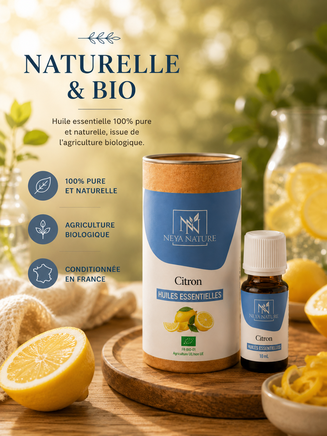Huile Essentielle Citron Bio – Détox, Digestion & Énergie naturelle