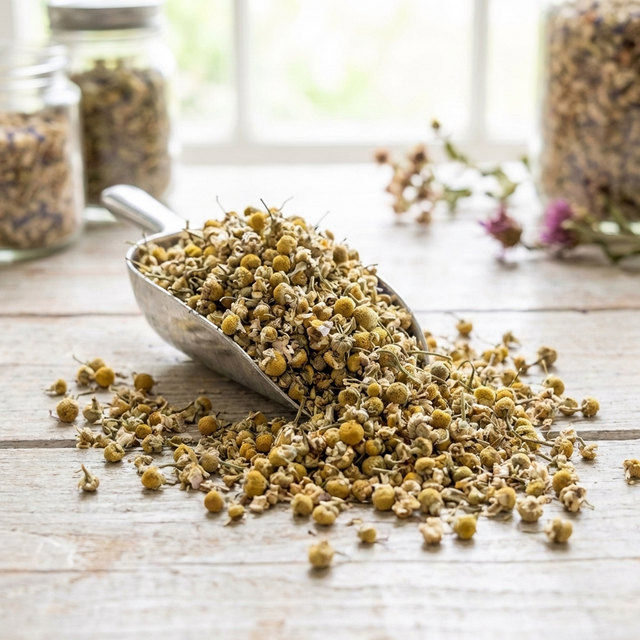 Camomille Matricaire Bio (Fleurs entières) – Sommeil profond, Anti-stress & Digestion apaisée