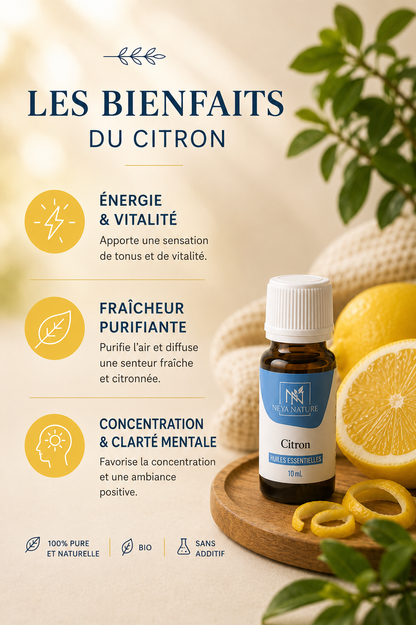 Huile Essentielle Citron Bio – Détox, Digestion & Énergie naturelle