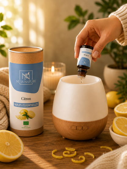 Huile Essentielle Citron Bio – Détox, Digestion & Énergie naturelle