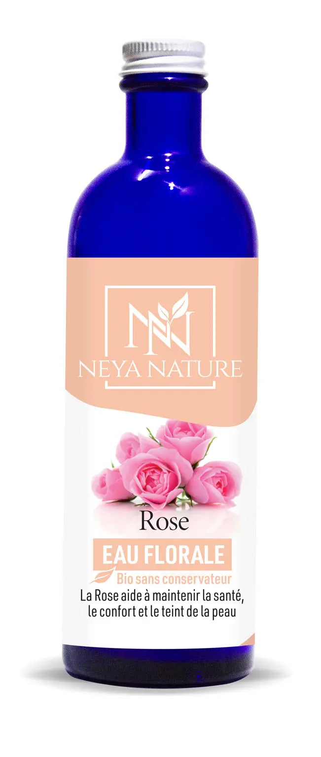 hydrolat eau florale rose damas bio 200ml bouteille en verre