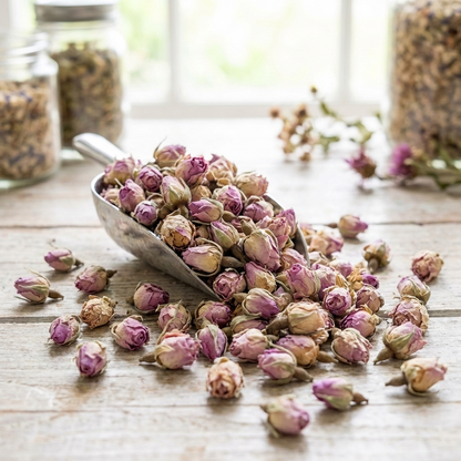 Rose de Damas Bio (bouton) – Beauté, Détente & Bien-être naturel