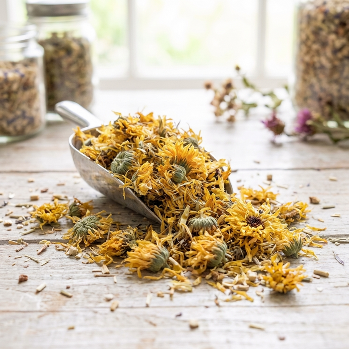Souci Bio (Fleurs entières – Calendula) – Peau, Digestion & Apaisement naturel